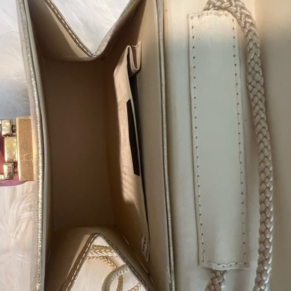 Y&S Gold Metallic Square Box Evening Bag - Picture 4 of 7